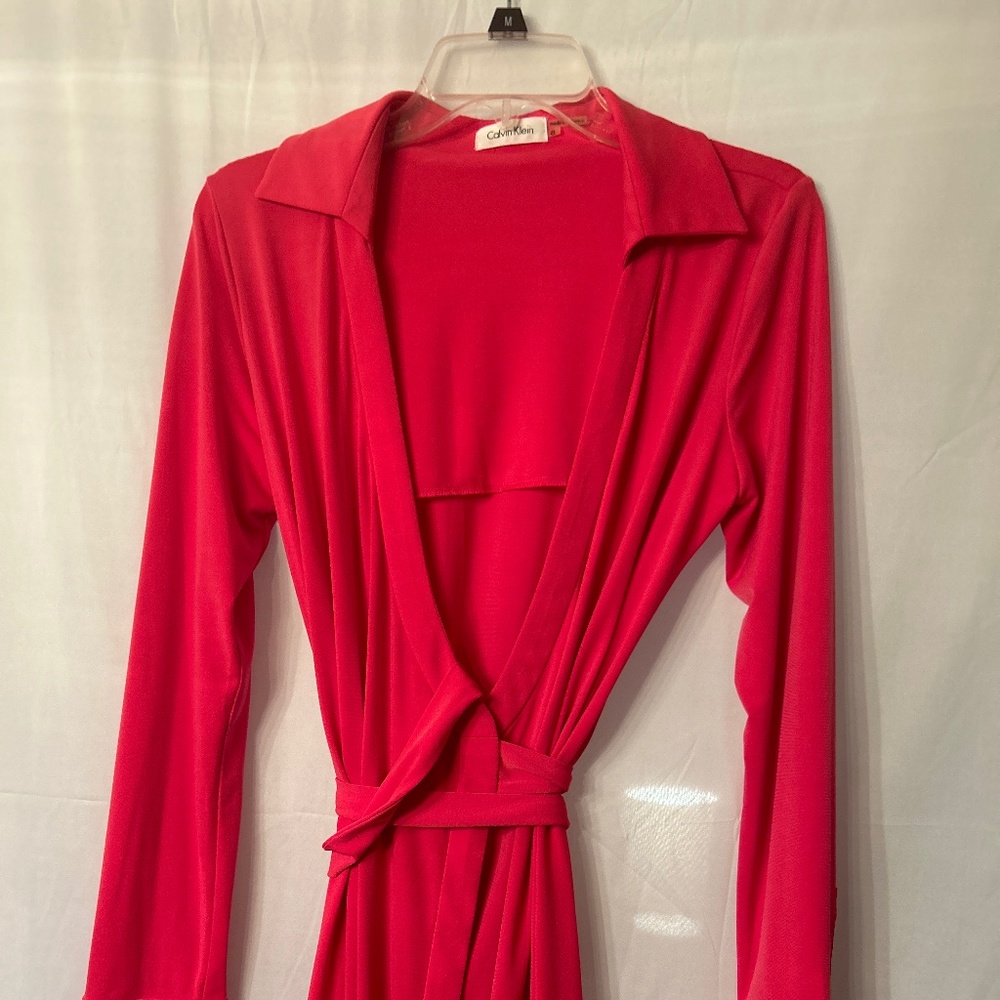 Calvin Klein Hot Pink Wrap Dress